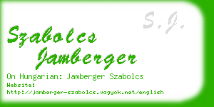 szabolcs jamberger business card